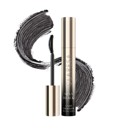 ⁨CLARESA Sexy Black Volume&Curl Mascara Tusz do rzęs czarny pogrubiająco-podkręcający 10 ml⁩ w sklepie Wasserman.eu