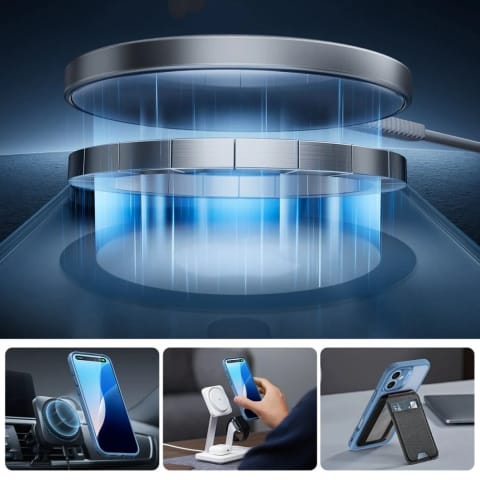 ⁨Etui ESR Classic Pro Set MagSafe iPhone 16 Niebieski Frosted⁩ w sklepie Wasserman.eu