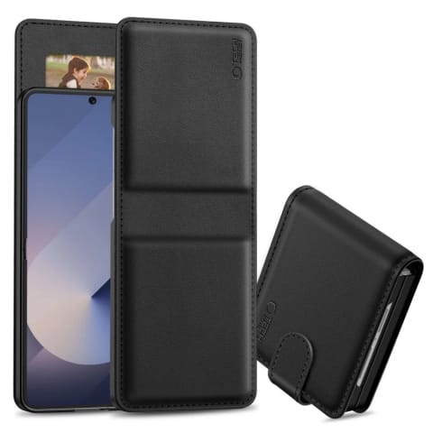 ⁨Etui Portfelowe Galaxy Z Flip 7 Tech-Protect Wallet Czarny⁩ w sklepie Wasserman.eu