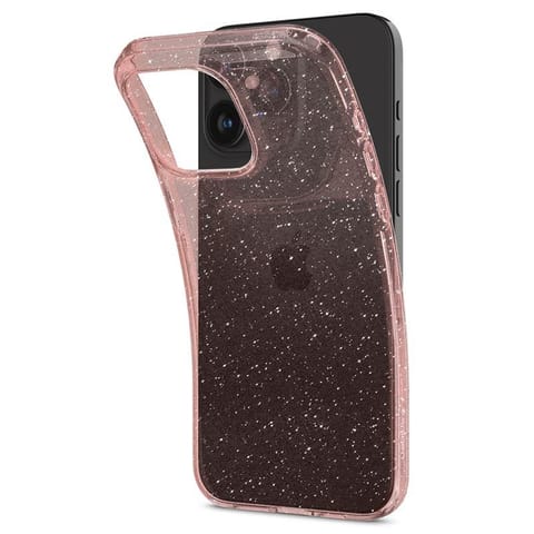 Etui case na iPhone 15 Pro Max Liquid Crystal Glitter - różowo przezroczyste w sklepie Wasserman.eu