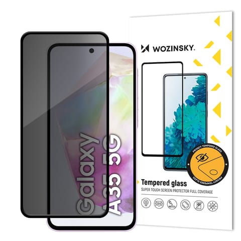 Szkło hartowane prywatyzujące na Samsung Galaxy A35 z filtrem anti-spy Privacy Glass w sklepie Wasserman.eu