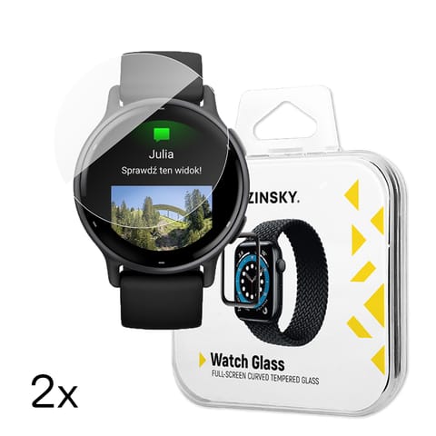 ⁨Szkło hartowane do zegarka Garmin Vivoactive 5 Full Glue - 2 szt.⁩ w sklepie Wasserman.eu