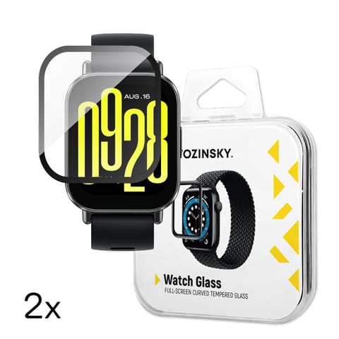 ⁨Szkło hartowane do zegarka Xiaomi Redmi Watch 4 Full Glue - 2 szt.⁩ w sklepie Wasserman.eu