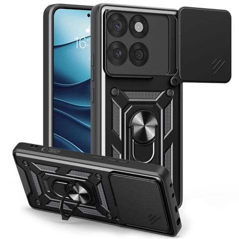 ⁨Etui case na Motorola Edge 60 Fusion z podstawką osłoną obiektywu CamShield Pro - czarne⁩ w sklepie Wasserman.eu