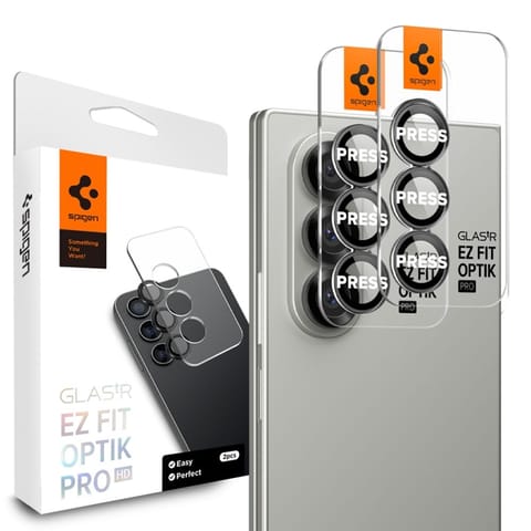 ⁨Spigen Optik Pro HD GLAS.TR EZ Fit Camera Protector 2-Pack - Szkło ochronne na obiektyw do Samsung Galaxy Z Fold 7 (2 szt)(Czarny)⁩ w sklepie Wasserman.eu