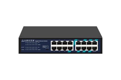⁨Lanview Unmanaged 16-Port Full⁩ w sklepie Wasserman.eu