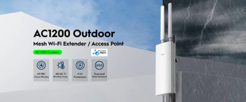 ⁨UNIWERSALNY WZMACNIACZ SIECI BEZPRZEWODOWEJ RE1200 OUTDOOR 2.4 GHz, 5 GHz CUDY⁩ w sklepie Wasserman.eu