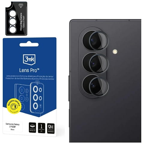⁨Ochrona na obiektyw aparatu 3MK Lens     Protection Pro do Samsung Galaxy Z Fold 7 czarny 1szt⁩ w sklepie Wasserman.eu