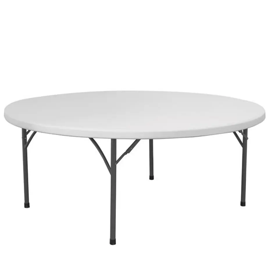 ⁨Folding catering table white round avg. 180cm to 250kg - Hendi 810941⁩ at Wasserman.eu