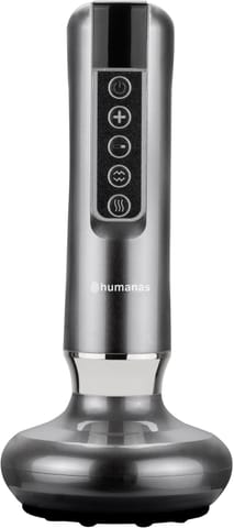 ⁨Masażer antycellulitowy z funkcją bańki chińskiej Humanas DermaSmooth - szary⁩ w sklepie Wasserman.eu