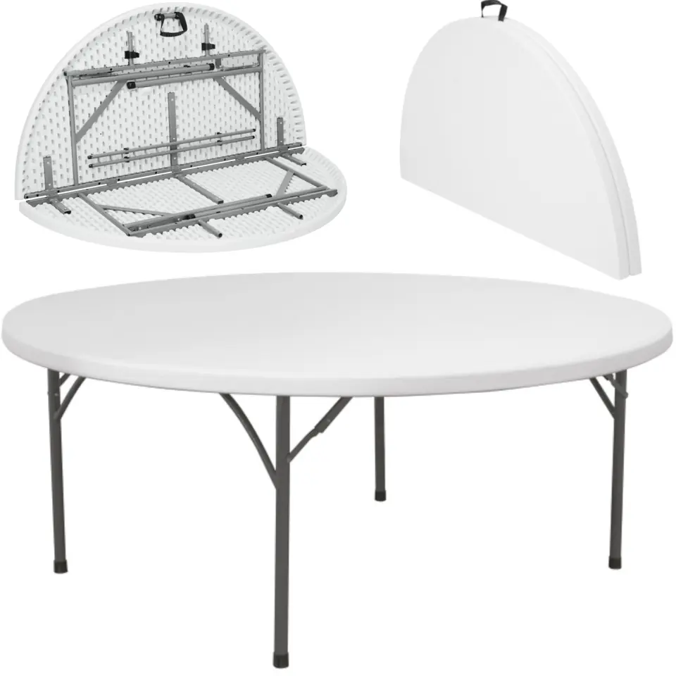 ⁨Round folding catering table up to 250 kg dia. 1500 x 740 mm - Hendi 810996⁩ at Wasserman.eu