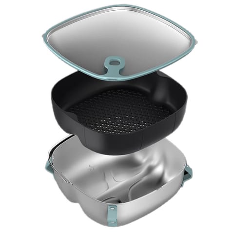⁨HD9960/00 Zestaw do gotowania na parze PHILIPS Szary⁩ w sklepie Wasserman.eu