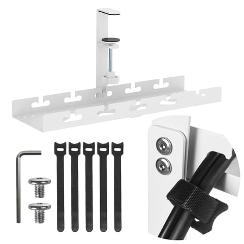 ⁨Organizer podbiurkowy na kable Maclean, max. obciążenie 5kg, biały, MC-105 W⁩ w sklepie Wasserman.eu