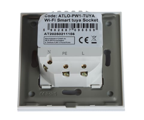 ⁨INTELIGENTNE GNIAZDO ELEKTRYCZNE ATLO-PW1-TUYA Wi-Fi, Tuya Smart ATLO⁩ w sklepie Wasserman.eu