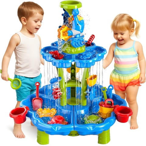 ⁨WOOPIE Stolik Wodny 2w1 Piaskownica Fontanna XXL Aquapark z Delfinem⁩ w sklepie Wasserman.eu