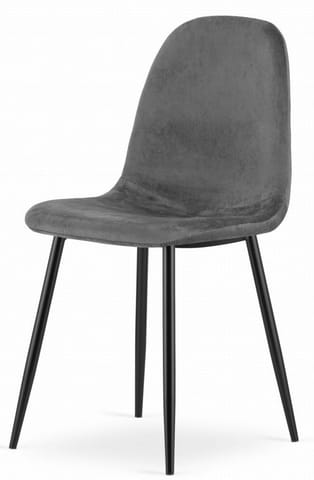 ⁨Krzesło tapicerowane GIULIA VELVET DARK GREY⁩ w sklepie Wasserman.eu