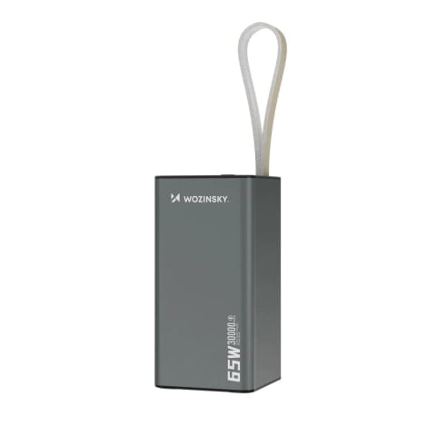 ⁨Powerbank Wozinsky K65+ 30000mAh 65W USB-C/USB-A Szary⁩ w sklepie Wasserman.eu