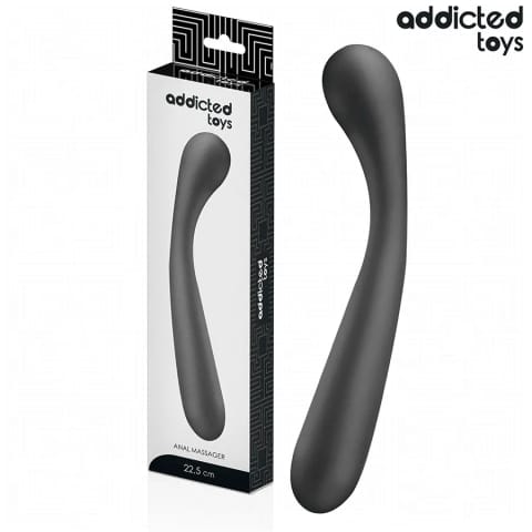 ⁨Addicted Toys masażer anatomiczny silikonowy 22,5 cm czarny⁩ w sklepie Wasserman.eu