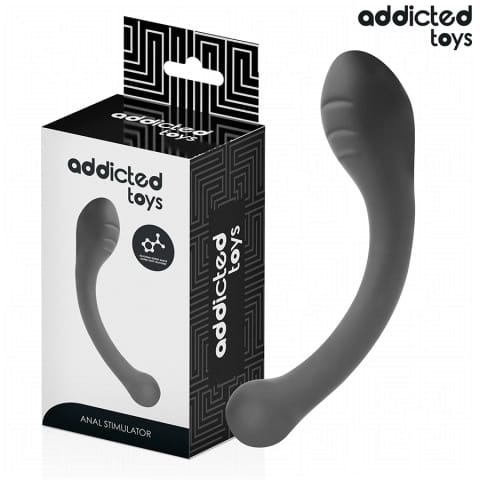 ⁨Addicted Toys Stymulator anatomiczny silikonowy 18 cm czarny⁩ w sklepie Wasserman.eu