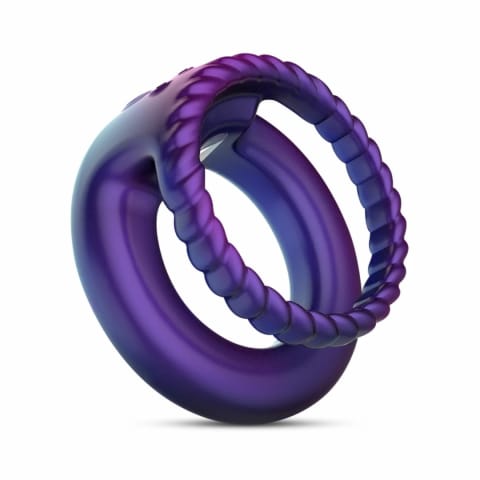 ⁨Hueman Jupiter - Pierścień Wibrujący Podwojny USB Fioletowy⁩ w sklepie Wasserman.eu