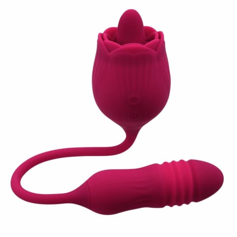 ⁨Evolved Wild Rose Red - wielofunkcyjny masażer z systemem podwojnej wibracji⁩ w sklepie Wasserman.eu