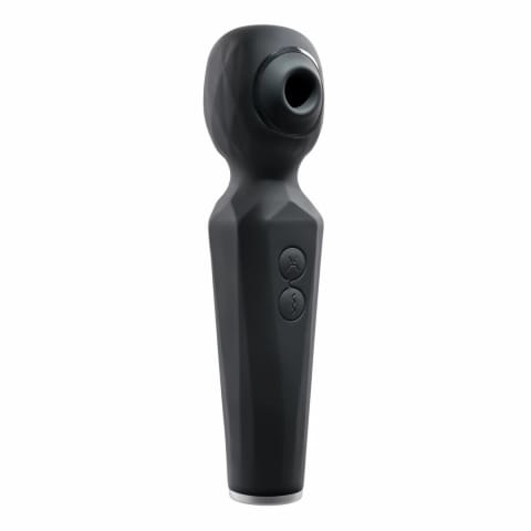 ⁨Evolved Rainbow Sucker Wand Black - wielofunkcyjny masażer z podwojnym systemem stymulacji⁩ w sklepie Wasserman.eu