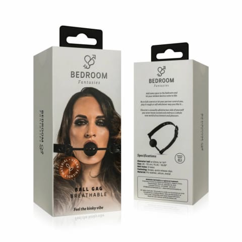 ⁨Shots Breathing Ball Gag silikonowy czarny z regulowanym paskiem⁩ w sklepie Wasserman.eu