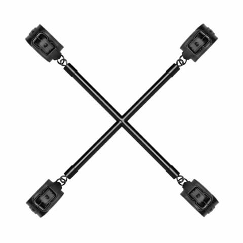 Ouch! Hog Tie Cross Bar Black - System ograniczający z mankietami regulowanymi w sklepie Wasserman.eu