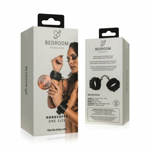 ⁨EasyToys Kajdanki Regulowane Skora Syntetyczna Czarny 18-28 cm⁩ w sklepie Wasserman.eu