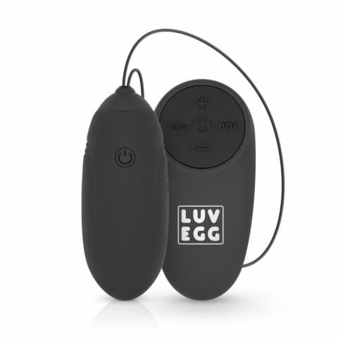 ⁨LUV EGG Black - Model zdalny, 10 trybow, silikon, ładowalny⁩ w sklepie Wasserman.eu