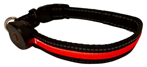 ⁨PETLOVE LED Collar COMFORT for dog S red [OLEDQSRD]⁩ at Wasserman.eu