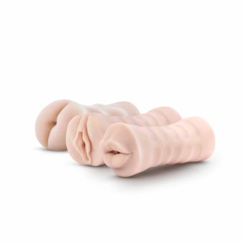 ⁨Blush M for Men Zestaw 3 Rękawow Intymnych z Wibracją, Samonawilżające⁩ w sklepie Wasserman.eu
