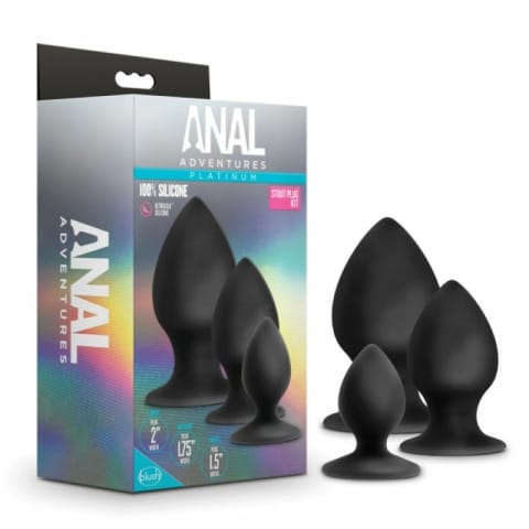 ⁨Blush Novelties Anal Adventures Platinum Zestaw 3 Anatomicznych Plugow Stout⁩ w sklepie Wasserman.eu