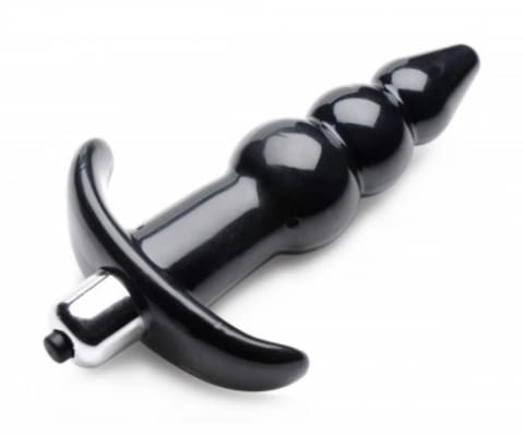 ⁨Bubbly Plug Black - Wibrujący model anatomiczny z pierścieniową strukturą⁩ w sklepie Wasserman.eu