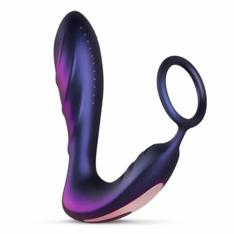 ⁨Hueman Black Hole - wibrujący pierścień anatomiczny z pilotem, czarny⁩ w sklepie Wasserman.eu