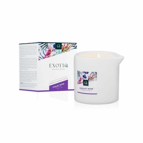 ⁨Exotiq Świeca do Masażu Violet Rose 60g - Relaksujący Olejek Zapachowy⁩ w sklepie Wasserman.eu