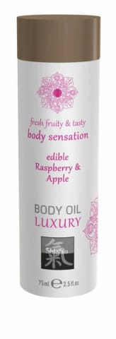 ⁨Shiatsu Luxury Body Oil Edible Malinowo-Jabłkowy 100 ml do masażu⁩ w sklepie Wasserman.eu