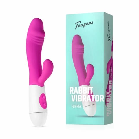 ⁨Teazers Rabbit Pink - wielofunkcyjny masażer z 10 trybami wibracji⁩ w sklepie Wasserman.eu