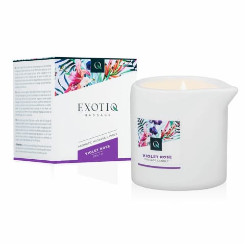 ⁨Exotiq Świeca do Masażu Violet Rose 200g - Relaksujący Zapach Kwiatowy⁩ w sklepie Wasserman.eu