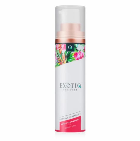 ⁨Exotiq Olejek do Masażu Sweet Strawberry 100 ml, odżywczy, zapach truskawki⁩ w sklepie Wasserman.eu