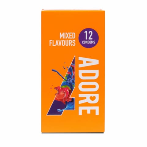 ⁨Pasante Adore Flavours prezerwatywy smakowe 12 sztuk - mix kolorow⁩ w sklepie Wasserman.eu