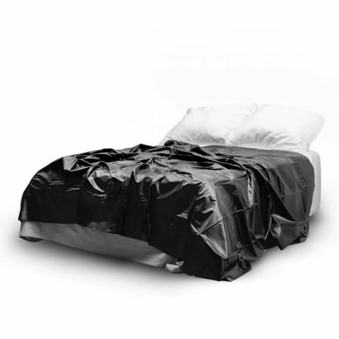 ⁨EasyToys Prześcieradło Winylowe 180x230 cm Czarny - Wodoodporny Pokrowiec⁩ w sklepie Wasserman.eu