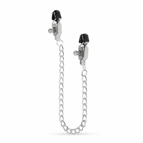 EasyToys Metalowe Zaciski z Łańcuszkiem - Regulowane, Szerokie Końcowki w sklepie Wasserman.eu