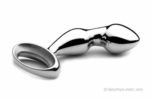 ⁨Njoy PFun Plug - stalowy model anatomiczny do masażu, srebrny⁩ w sklepie Wasserman.eu