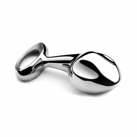 ⁨Njoy Pure Plug 2.0 stalowy model z pierścieniem i żebrowaną powierzchnią⁩ w sklepie Wasserman.eu