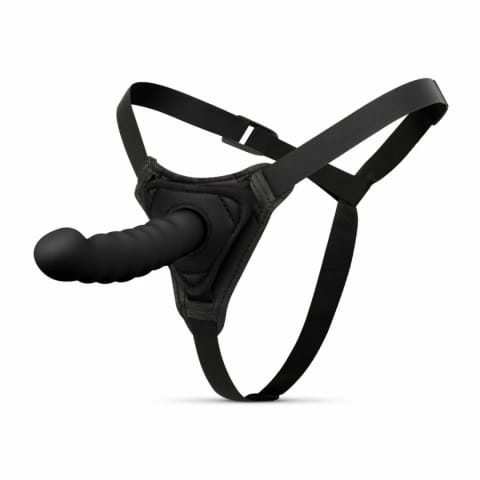 ⁨EasyToys Silicone Strap-On Bended - Zestaw z regulowanym uprzężą, silikonowy⁩ w sklepie Wasserman.eu