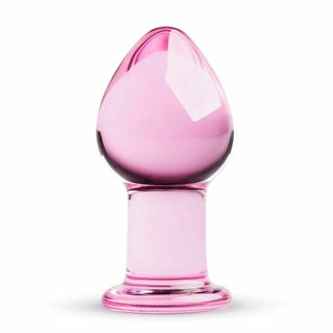 ⁨Sinner Gear Szklany Korek Anatomiczny Pink 4,3 cm - średni rozmiar, gładka powierzchnia⁩ w sklepie Wasserman.eu