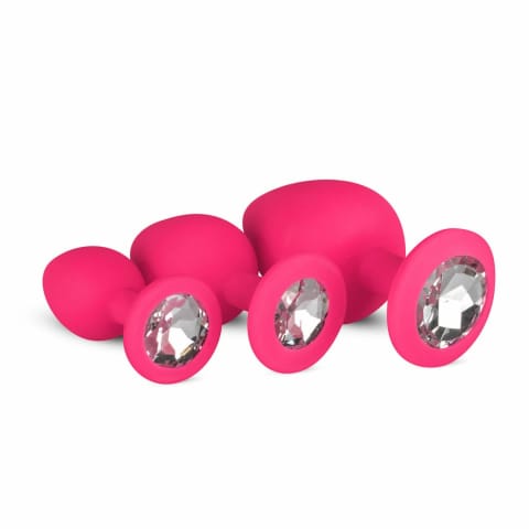 ⁨Satisfyer Zestaw Anatomicznych Korkow Silikonowych z Kryształem Rożowy 3 szt.⁩ w sklepie Wasserman.eu