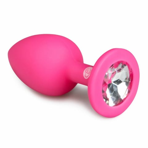 ⁨EasyToys Diamond Plug Small Rożowy silikonowy z kryształkiem⁩ w sklepie Wasserman.eu