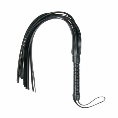 ⁨Sinner Gear Mini Skorzany Flogger z Ergonomicznym Uchwytom Czarny⁩ w sklepie Wasserman.eu